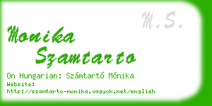 monika szamtarto business card